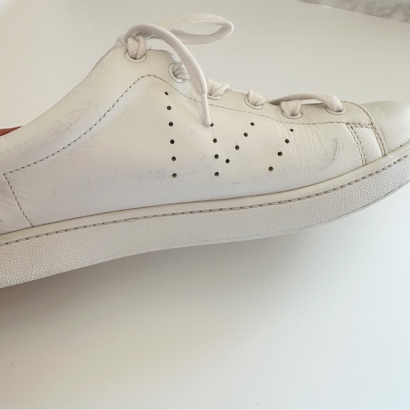Vince Varin Leather Low-Top Sneaker in White Woodsmoke 9/39 - Picture 8 of 10